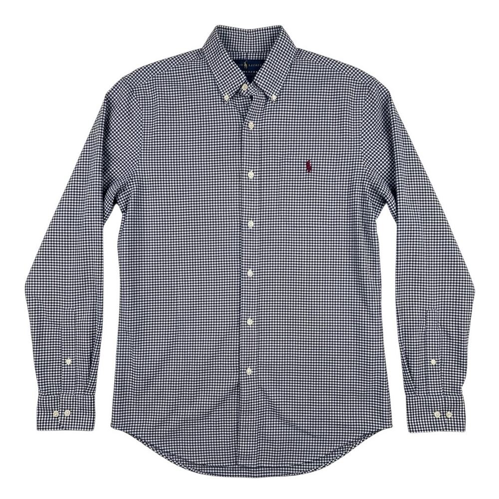 Ralph Lauren Navy Gingham Classic Shirt Size Medium